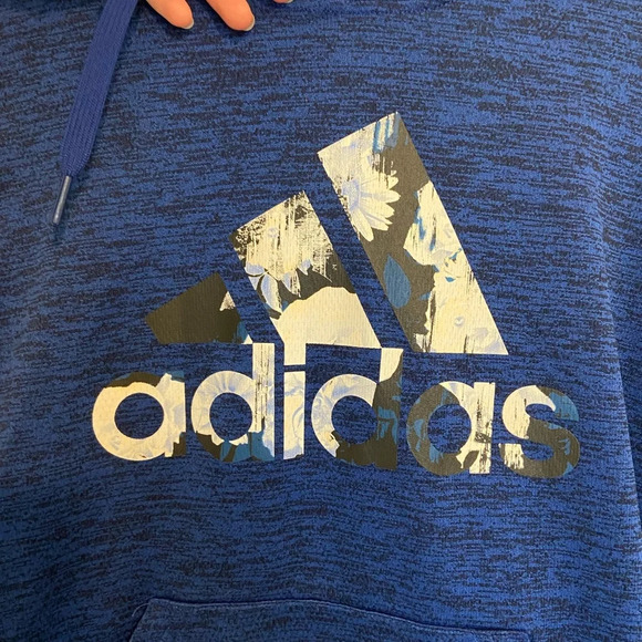 EUC | Adidas women’s dark blue black climawarm‎ logo active hoodie — small - Picture 3 of 7